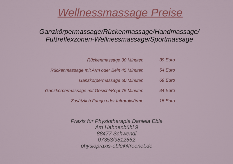 Massage Rückseite